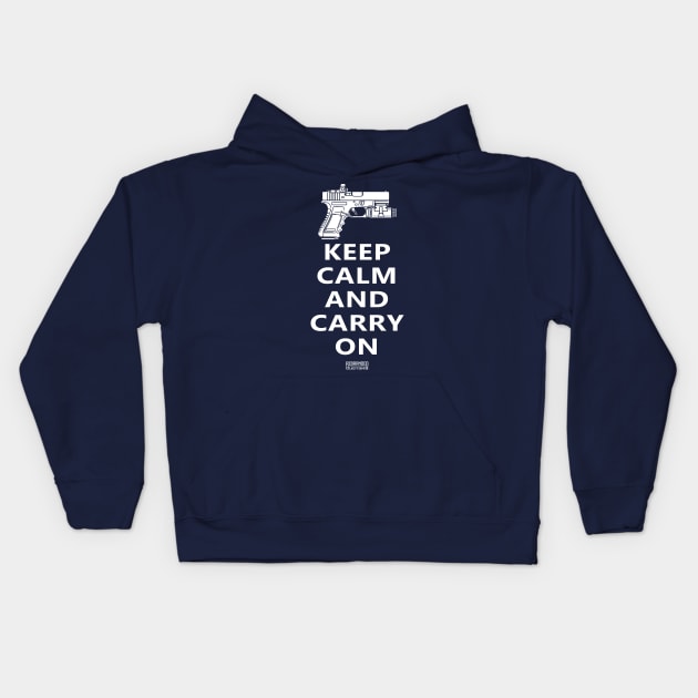 Keep Calm And Carry On Kids Hoodie by Rebranded_Customs